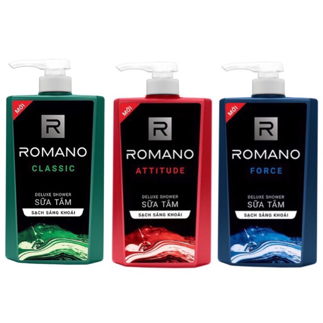 Sữa tắm ROMANO 650 có 3 màu