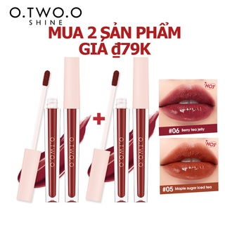Glossy Liquid Lipstick O.TWO.O Lip gloss Moisturizing Non Sticky Plumping 6 colors Lip Makeup Beauty 33g