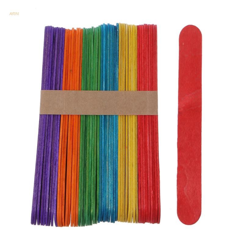 Set 50 Que Gỗ Dùng Một Lần Nhiều Màu Sắc Chuyên Dụng Cho Vẽ Tranh Diy