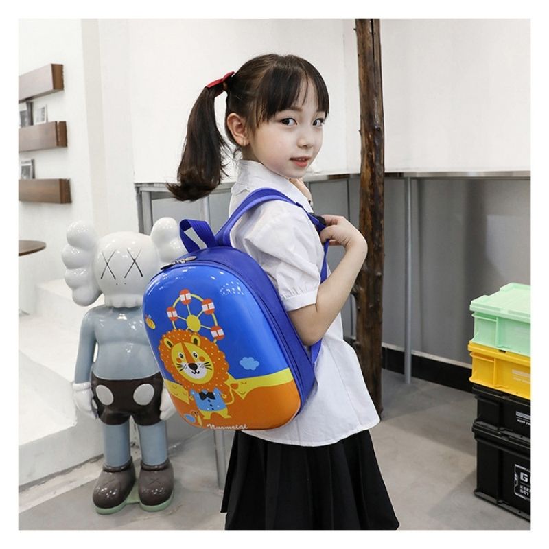 Balo siêu nhẹ cho bé mẫu mới 2022 trứng 3d nhiều hình dáng hộp cứng chống nước JIMADO T2.029.XASUTU