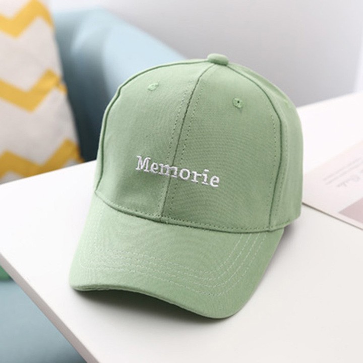 Mũ lưỡi trai Memori nón kết thêu chữ nhiều màu đa dạng phong cách Hàn Quốc-Hazis Store