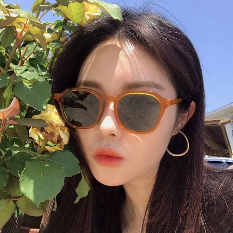 Kính Mát Gọng Vuông Oversize Thời Trang Vintage Hàn Quốc Cho Nữ