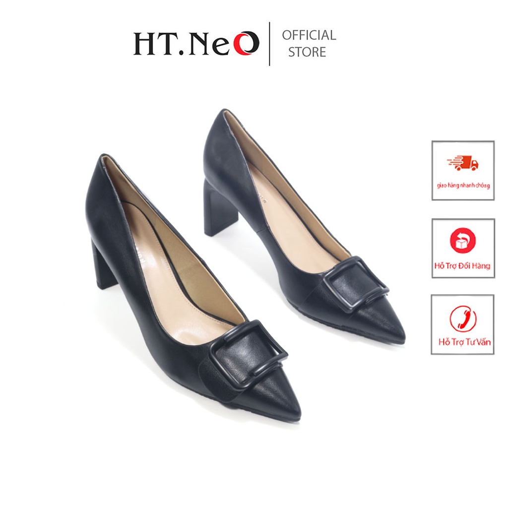 Giày công sở - Giày cao gót nữ 7cm HT.NEO da bò thật ,thiết kế sang trọng , cá tính GC04