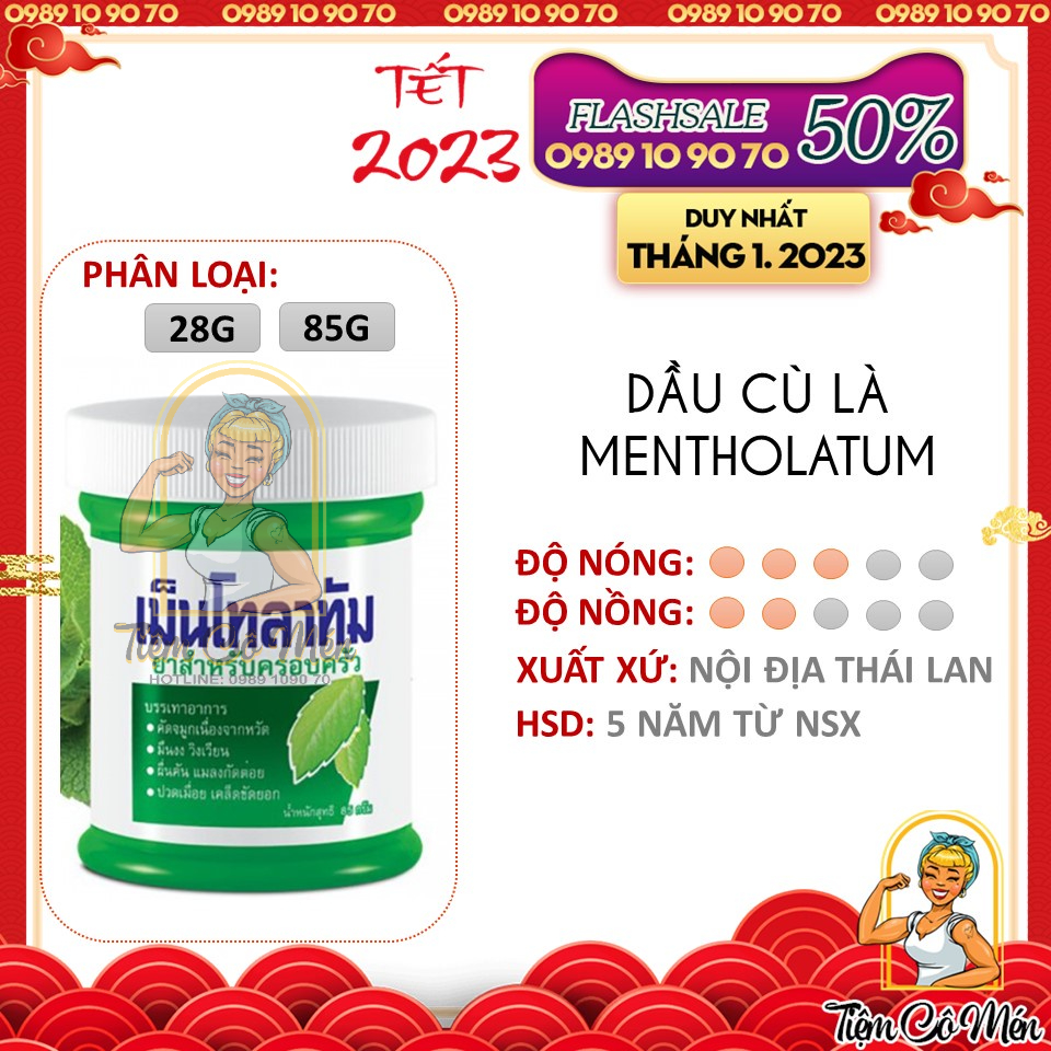 DẦU CÙ LÀ MENTHOLATUM 85G - DẦU THÁI LAN NỘI ĐỊA - CHĂM SÓC SỨC KHỎE GIA ĐÌNH