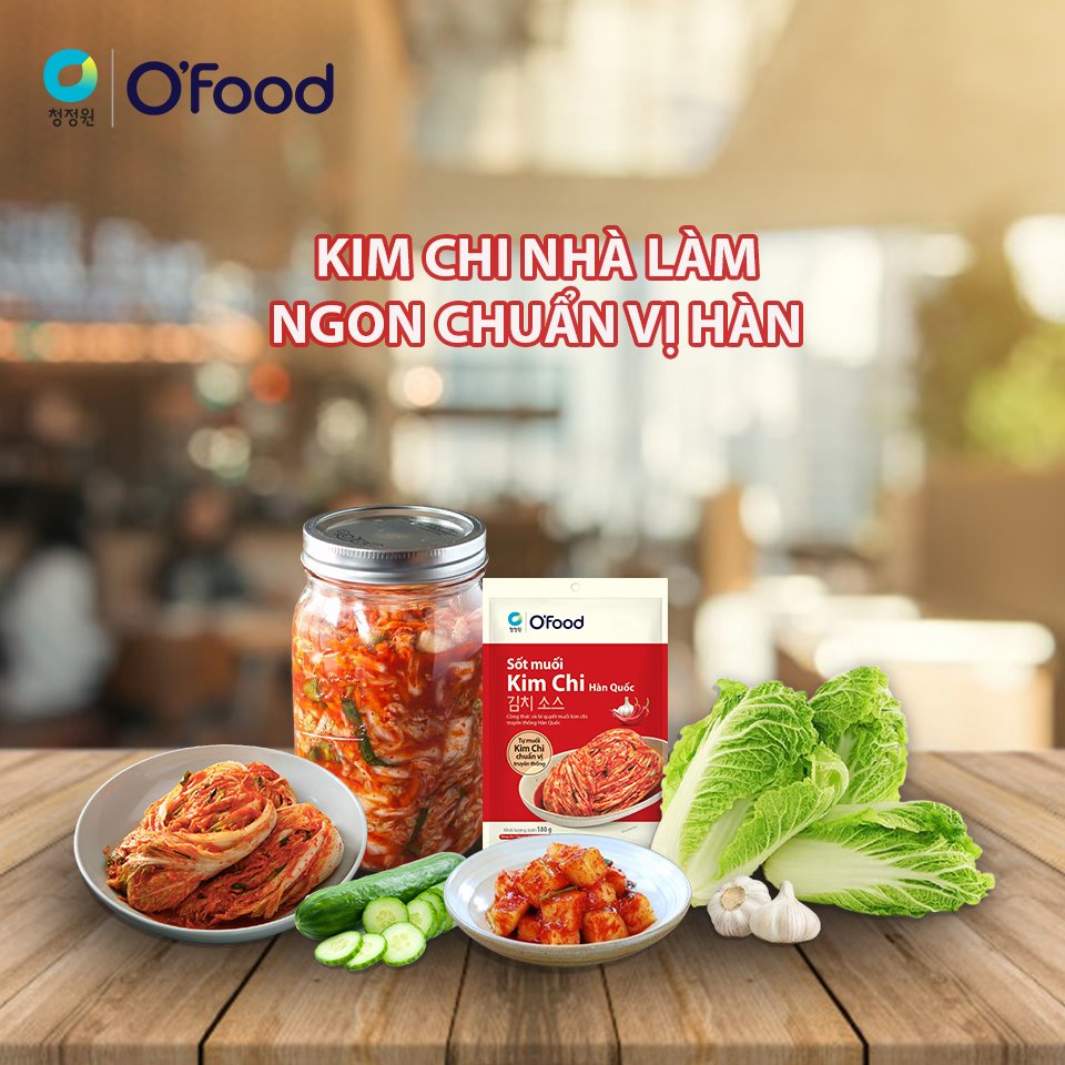 Combo 2 gói Sốt muối kim chi Hàn Quốc Ofood 180g - Sốt làm kim chi - Gia vị muối kim chi