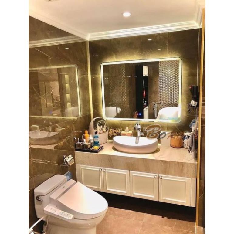 Gương nhà tắm, Gương có đèn led cảm ứng  hình chữ nhật 50x70cm,60x80cm,70cmx90cm - 𝐃𝐄𝐂𝐎𝐑 𝐓&𝐓 | BigBuy360 - bigbuy360.vn