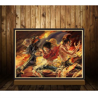 Áp phích trang trí tường hình hoạt hình One Piece độc đáo
