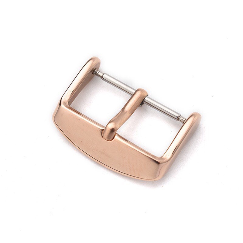 Khóa đồng hồ dây da cao cấp dạng khóa xiên, thép không gỉ mạ PVD sáng bóng bền màu