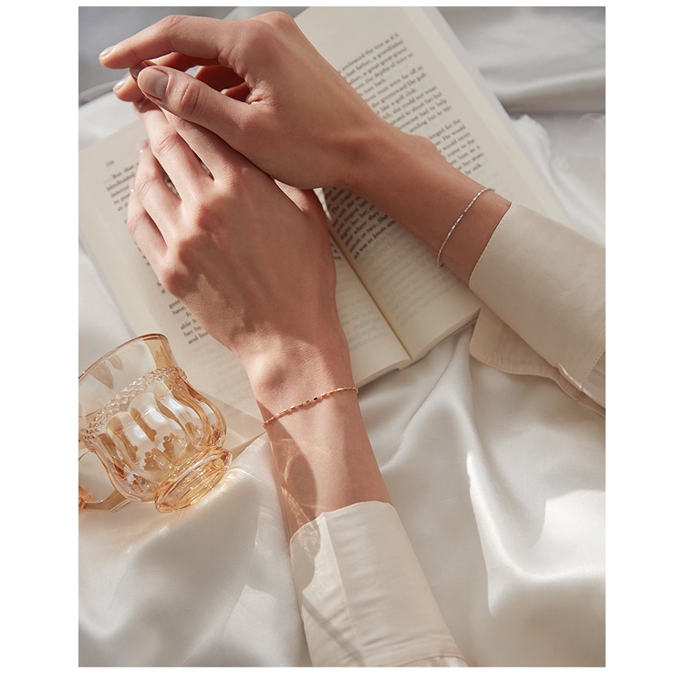 [Hàng Mới Về] Vòng Đeo Tay Thiết Kế Mặt Vuông Phong Cách Mori Cá Tính Đơn Giản Cho Nữ