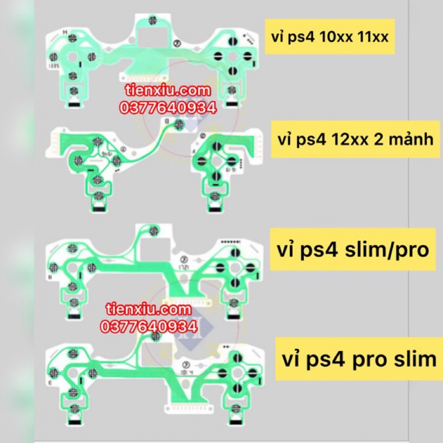 vỉ tay ps4 slim ps4 pro ps4 12xx ps4 11xx set 2 cái vỉ mạch ps4 tay bấm