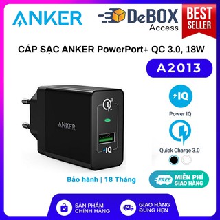 Sạc ANKER PowerPort+ 1 cổng 18w Quick Charge 3.0 - A2013 Bảo hành 18T chính hãng