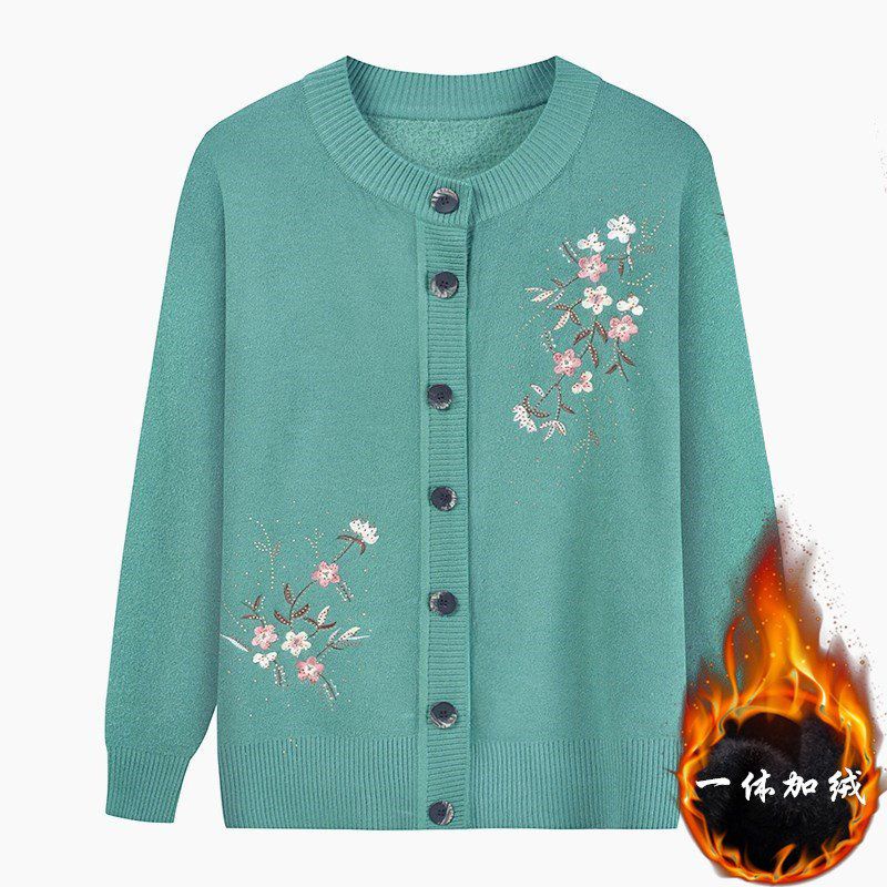 Áo Len Cartigan Cài Cúc Thêu Hoa