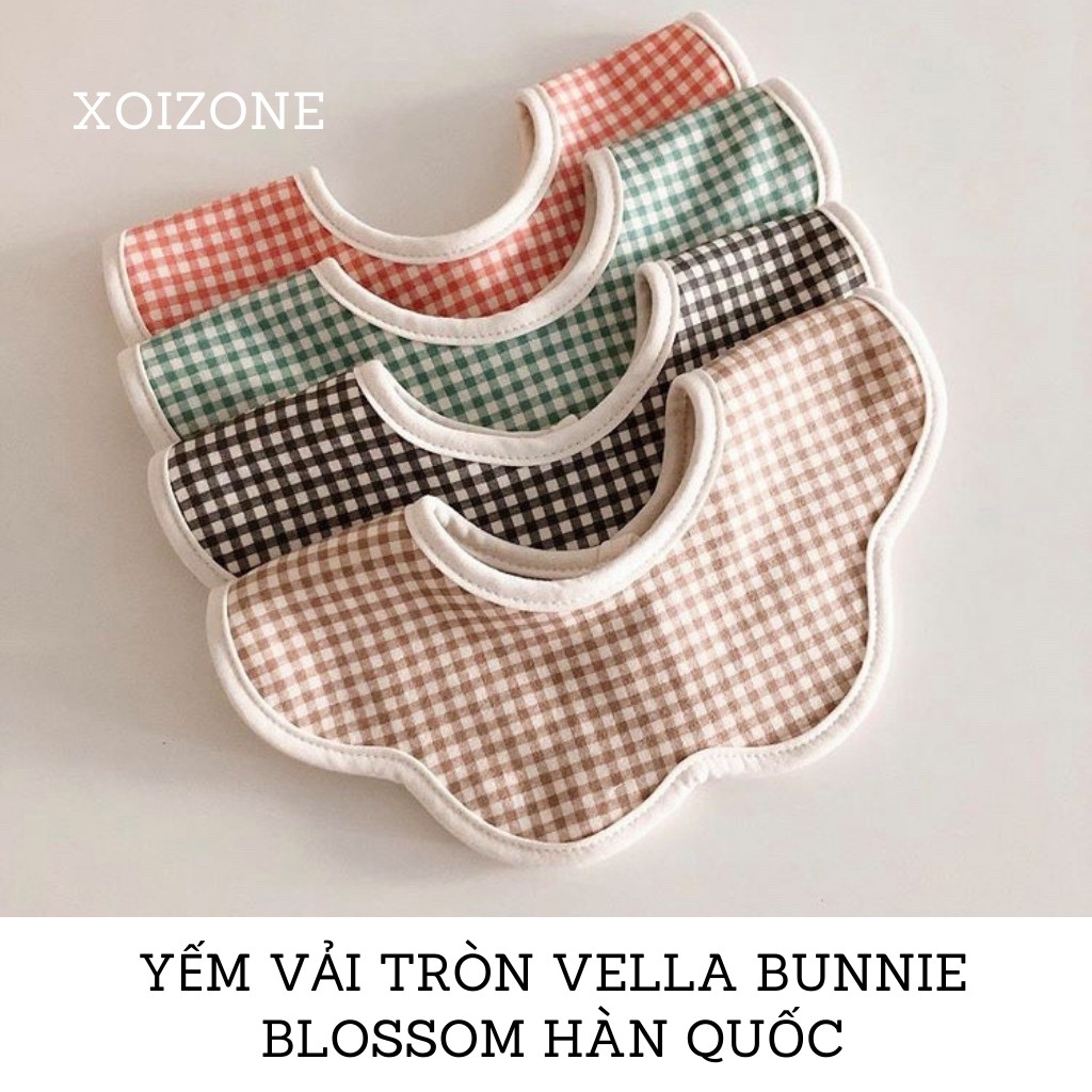 Yếm vải tròn Vella Bunnie Blossom Hàn Quốc cho bé 0-36 tháng