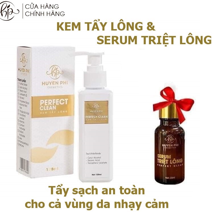 KEM TẨY LÔNG HUYỀN PHI VÀ SERUM TRIỆT LÔNG VĨNH VIỄN AN TOÀN MỌI LOẠI DA ( HÀNG CHÍNH HÃNG LOẠI 1 )