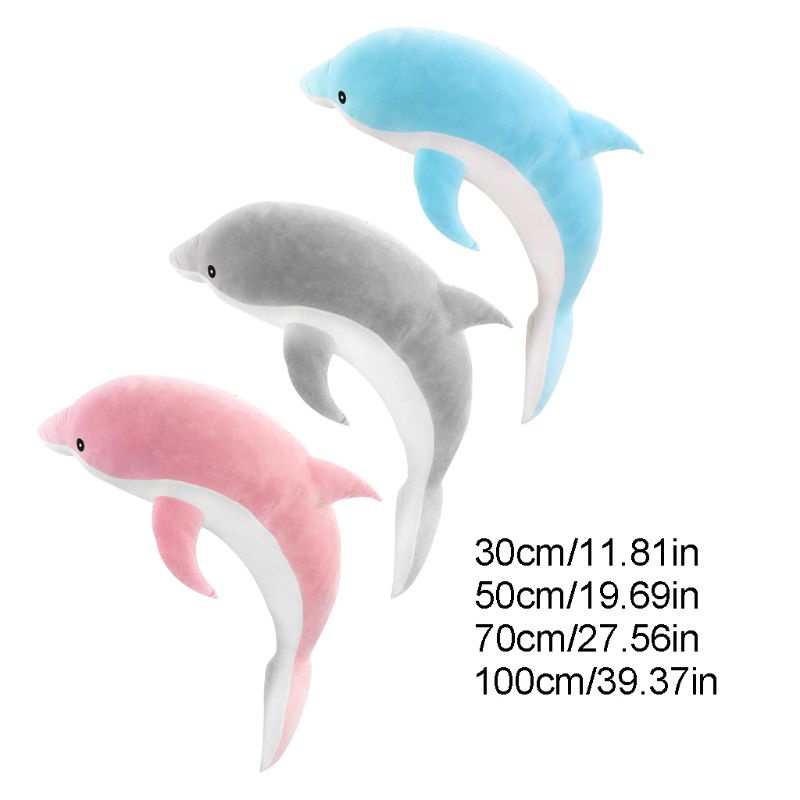 Gối Ôm Nhồi Bông Hình Cá Heo 12 / 19 Inch Đáng Yêu