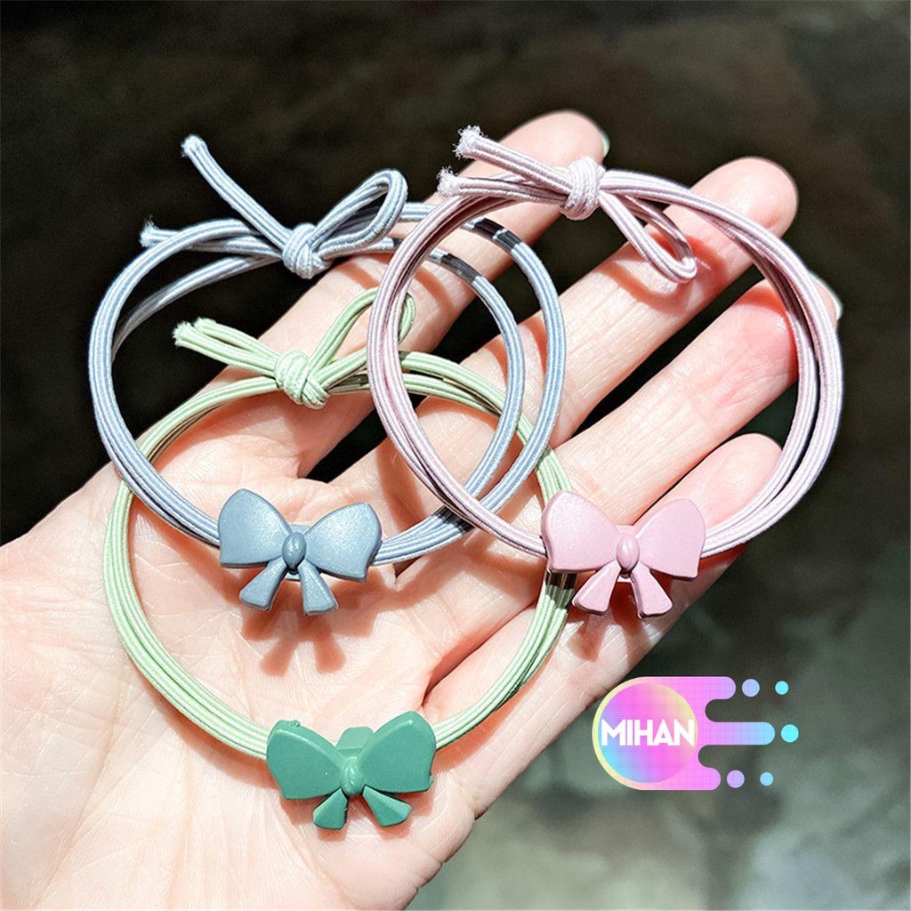 Dây buộc tóc co giãn mặt hình nơ xinh xắn