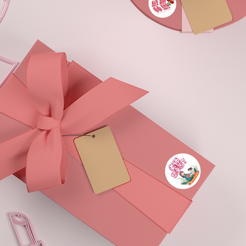 Set 500 Miếng Dán Tự Dính In Chữ Thank You 1.5Inch Trang Trí Đa Ứng Dụng