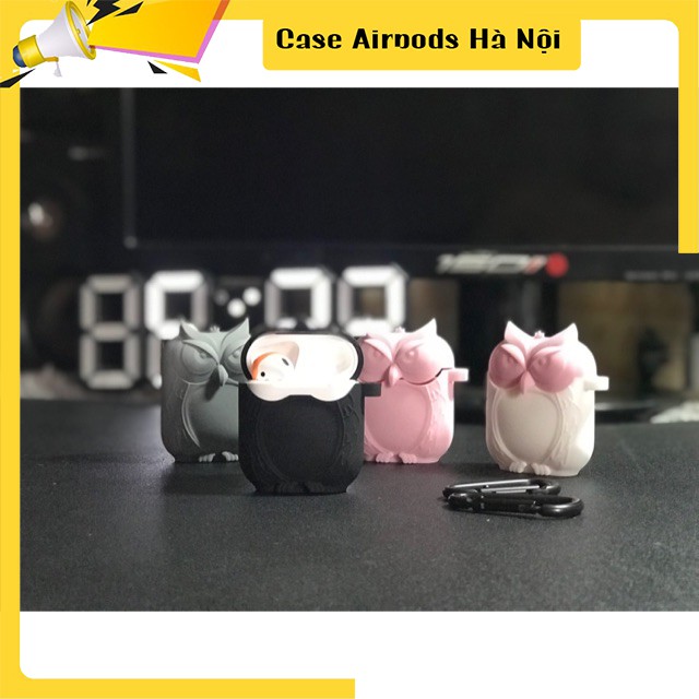 Case Airpods - Ốp bảo vệ dành cho Airpods 1/2 - Con Cú Mix Màu