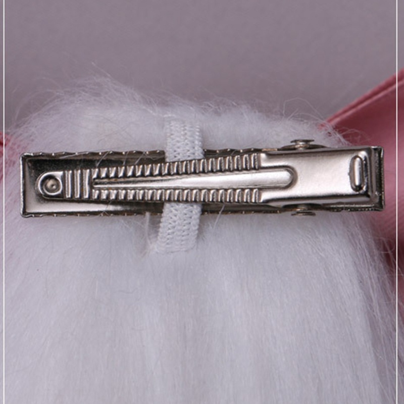 Kẹp Tóc Hình Tai Thỏ Phối Lông Phong Cách Lolita Nhật Bản Dễ Thương Cho Nữ