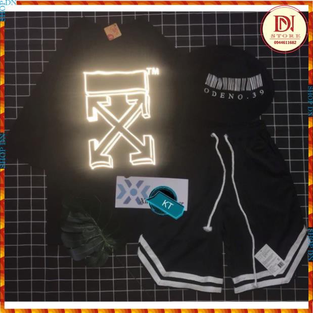 sét Bộ quần V in hình hộp TM phản quang,phông nam nữ unisex tay lỡ form rộng cotton | BigBuy360 - bigbuy360.vn