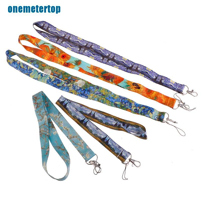 1 Dây Đeo Thẻ ID / Điện Thoại Họa Tiết Tranh Van Gogh