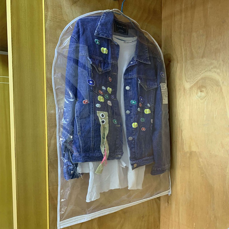 Quần áo trong suốt bụi che phủ dày áo khoác túi bụi bao phủ túi nhựa phù hợp với quần áo bảo quản túi treo quần áo