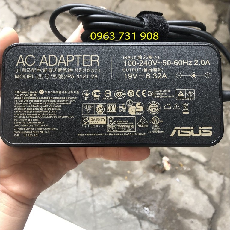 Sạc Pin Laptop Asus 19V-6.32A Bản Gốc Chính Hãng