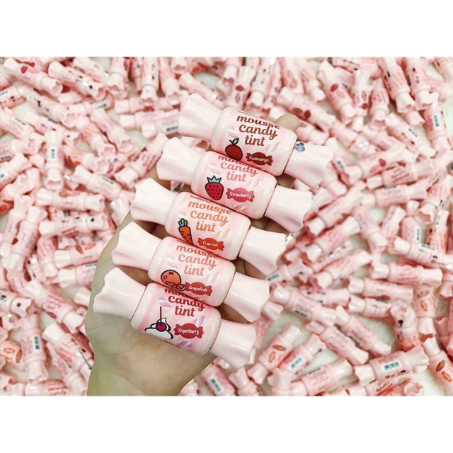 🍭SON KẸO THE SAEM MOUSSE CANDY TINT – VỎ HỒNG KUTE ĐỐN ĐỔ MỌI CÔ NÀNG BÁNH BÈO😍