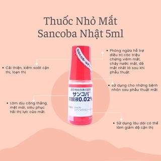 Nhỏ mắt cận Nhật bản 𝑺𝒂𝒏𝒄𝒐𝒃𝒂 5𝒎𝒍 Made in Japan