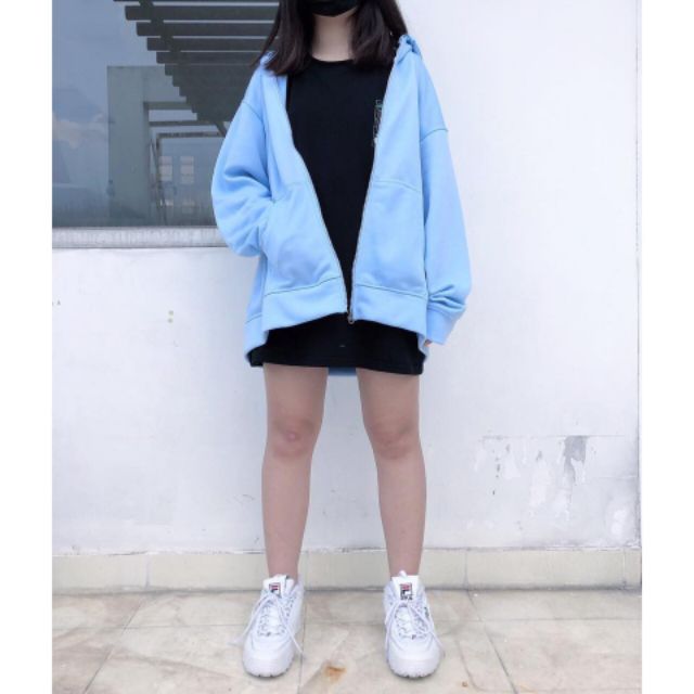 BIGSIZE ÁO HOODIE ZIPPER UNISEX GREEN NGỌC- HOODIE DÂY KÉO DÁNG RỘNG MÀU XANH NGỌC - NỈ BÔNG DÀY | BigBuy360 - bigbuy360.vn