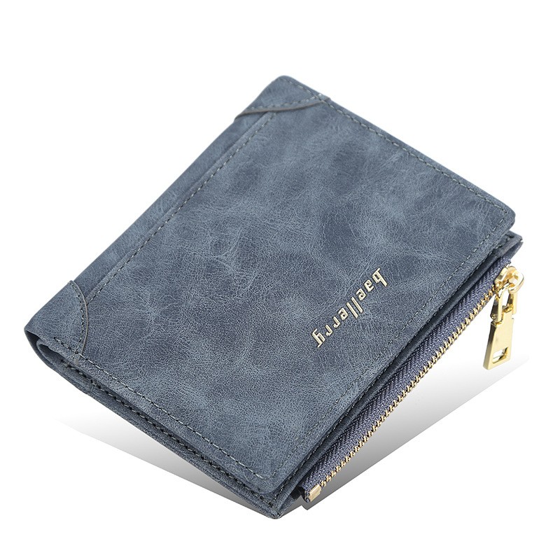 「COD」Baellerry Wallet Men's Short Korean Version Large Capacity Multi-card Zipper Coin Purse