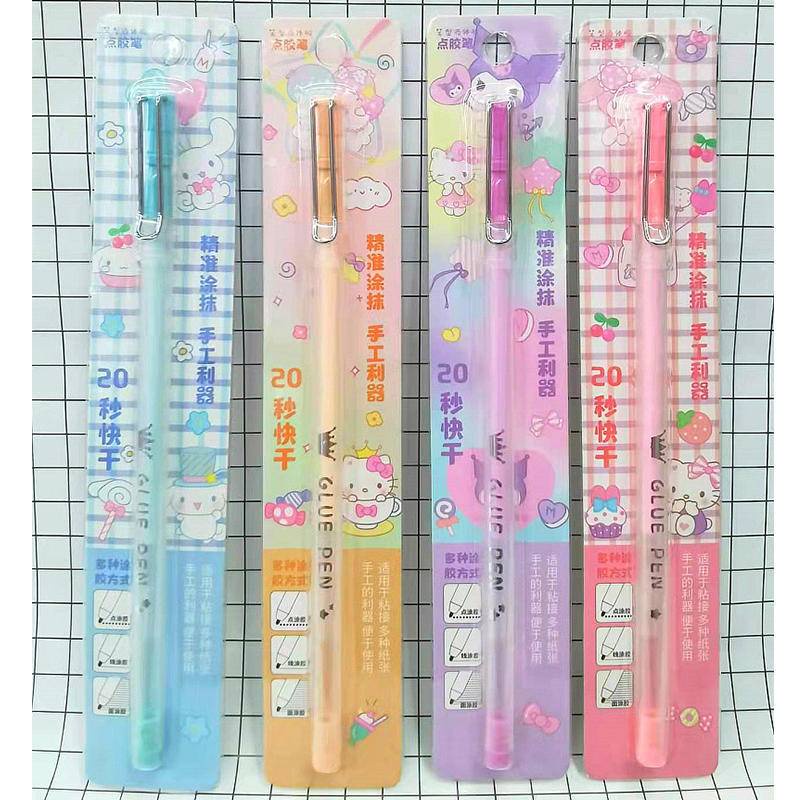 Sanrio Bút Keo Dán Nhanh Khô Di Động Trang Trí Sổ Tay Kuromi Cinnamoroll Dễ Thương