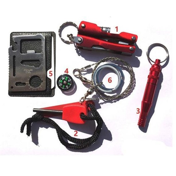 Bộ dụng cụ sinh tồn SOS 6in1