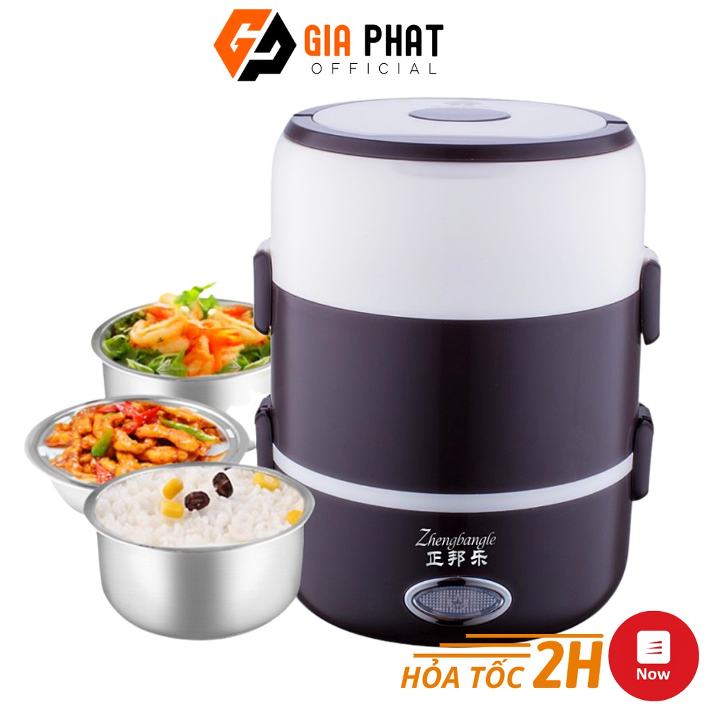 Hộp Cơm  FREE SHIP  Hộp Cắm Điện Ruột Inox 304 3 Tầng, Hộp cơm Văn phòng cắm điện inox 3 tầng,Hâm nóng,Cà mèn đựng cơm