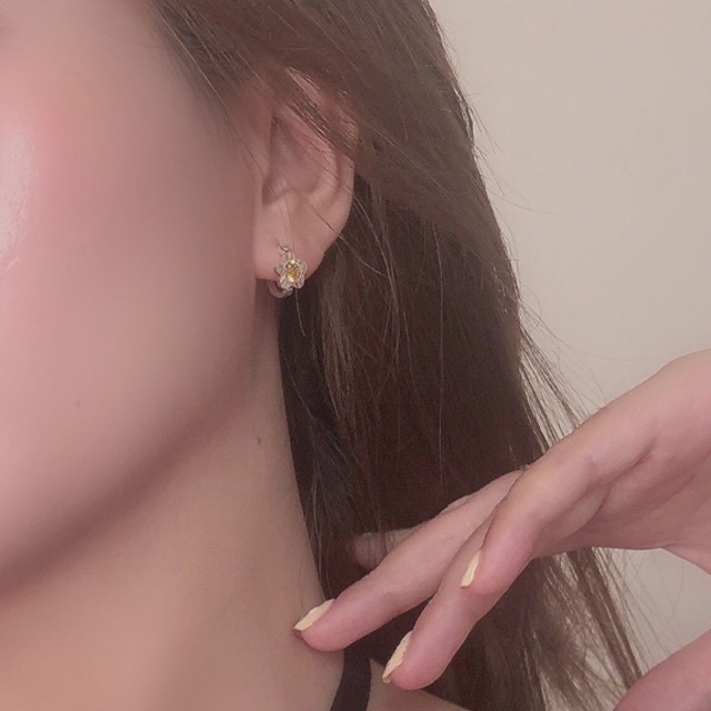 Khuyên Tai Bạc hình bông