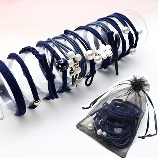 Túi12 Dây Cột Tóc Mềm Không Mùi Không Đứt Tóc Dễ Cột Còn Màu Hồng Đậm,Hồng Lợt,Xanh Đậm,Xanh Lợt