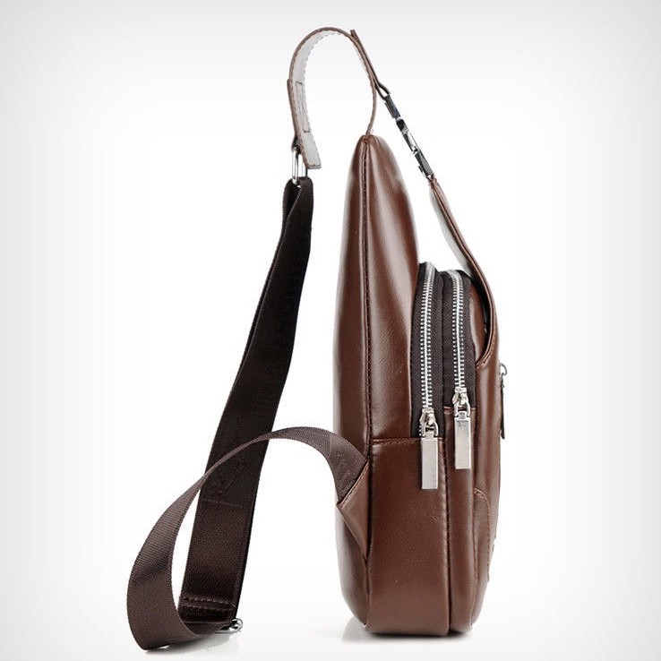 Túi Đeo Chéo Nam Da Trơn DHV16 Cao Cấp, Không Sờn Cũ, Không Bạc Màu Sau Thời Gian Dài | BigBuy360 - bigbuy360.vn