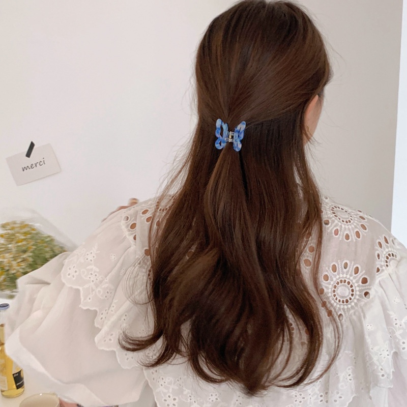 Kẹp Tóc Hình Bướm Mini Màu Sắc Gradient Dành Cho Nữ