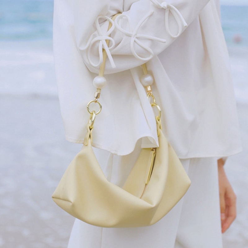 Túi đeo vai/xách tay kích thước lớn phối ngọc trai thời trang cho nữ IELGY