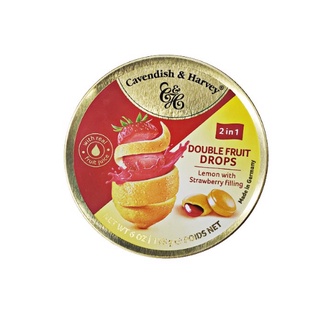 Kẹo Ngậm C&H Đức Hương Chanh và Dâu Double Fruit Drops Lemon With Strawberry Filling