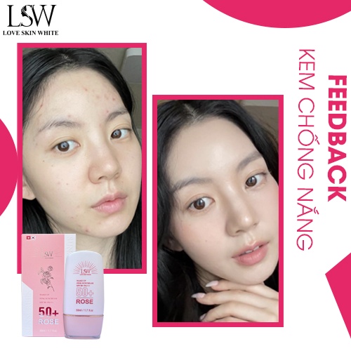 Kem chống nắng bảo vệ và nâng tone da SPF 50+ PA+++ Love Skin White 50ml