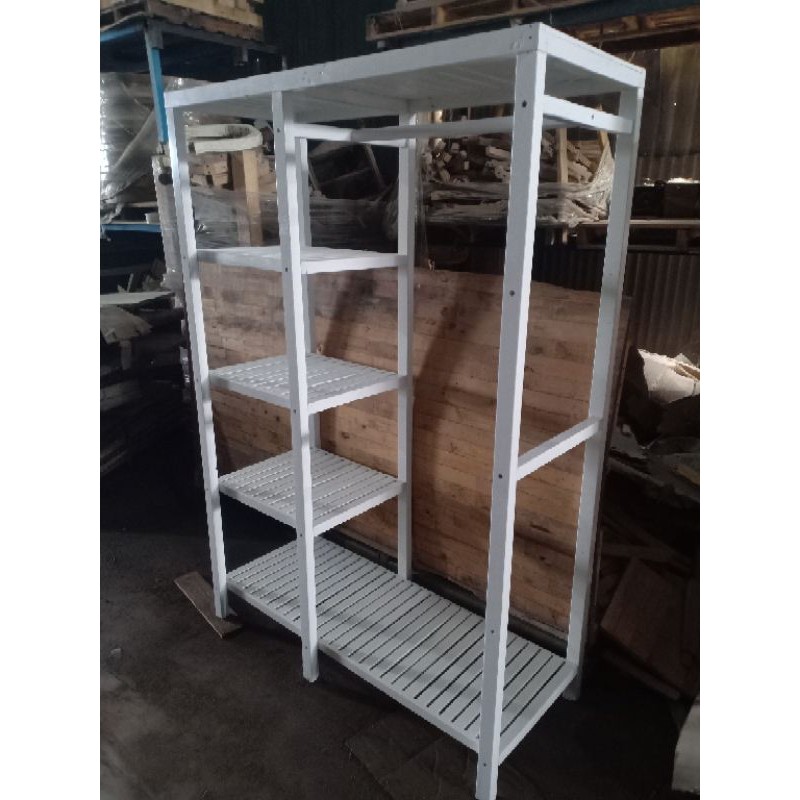 Kệ gỗ thông treo quần áo 1m2x42cmx1m8