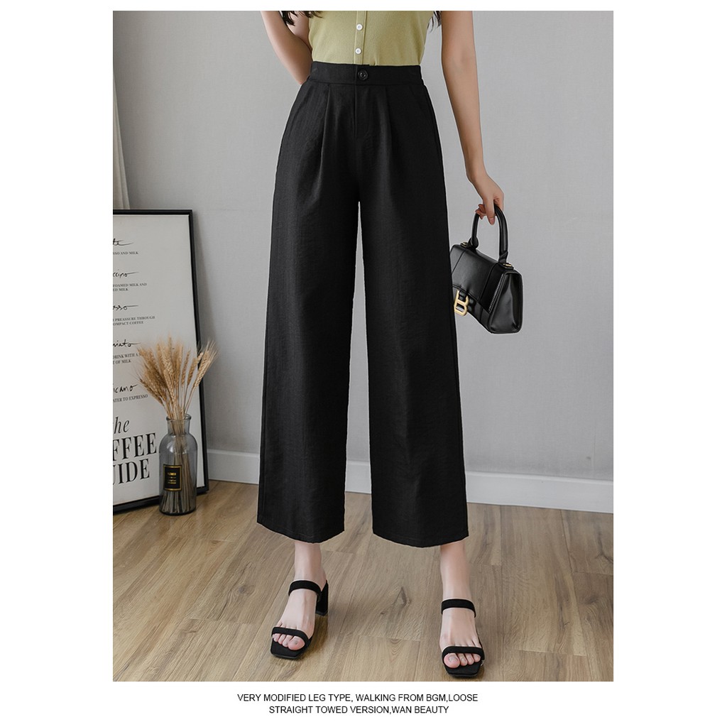 FREE SHIP QUẦN ĐŨI ỐNG RỘNG NỮ 2020 CHẤT ĐŨI MÁT - TÔN DÁNG CAO HƠN -SHEANBASIC | BigBuy360 - bigbuy360.vn