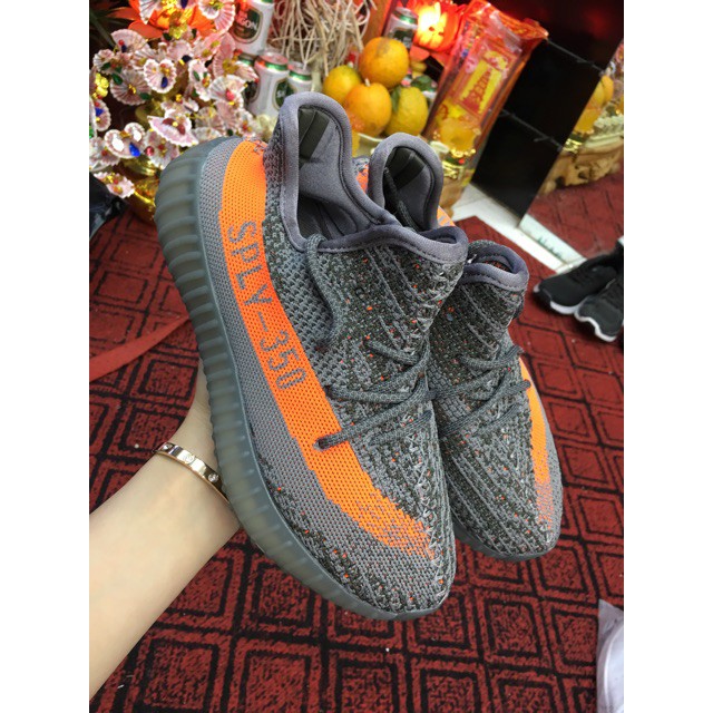 Giày thể thao Sneaker  yeezyboost 350v2 beluga ( ghi vạch cam ) | BigBuy360 - bigbuy360.vn
