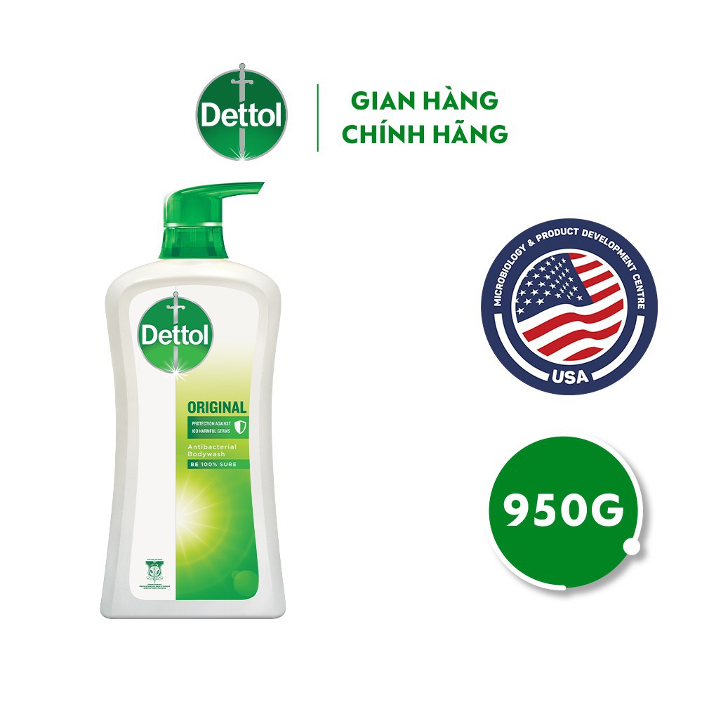 [Hàng Chính Hãng] Dettol Gel Tắm Kháng Khuẩn Original 950ml