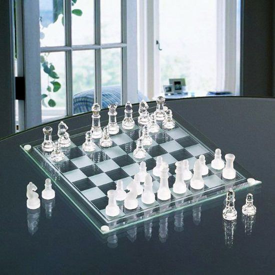 Cờ vua thủy tinh Glass Chess bản đẹp 35cm x 35cm