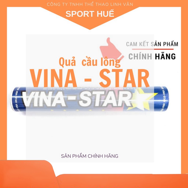 ỐNG CẦU LÔNG VINA STAR  QUẢ CẦU LÔNG THI ĐẤU TỐC ĐỘ 50  - Hàng phân phối chính thức - Sport Huế