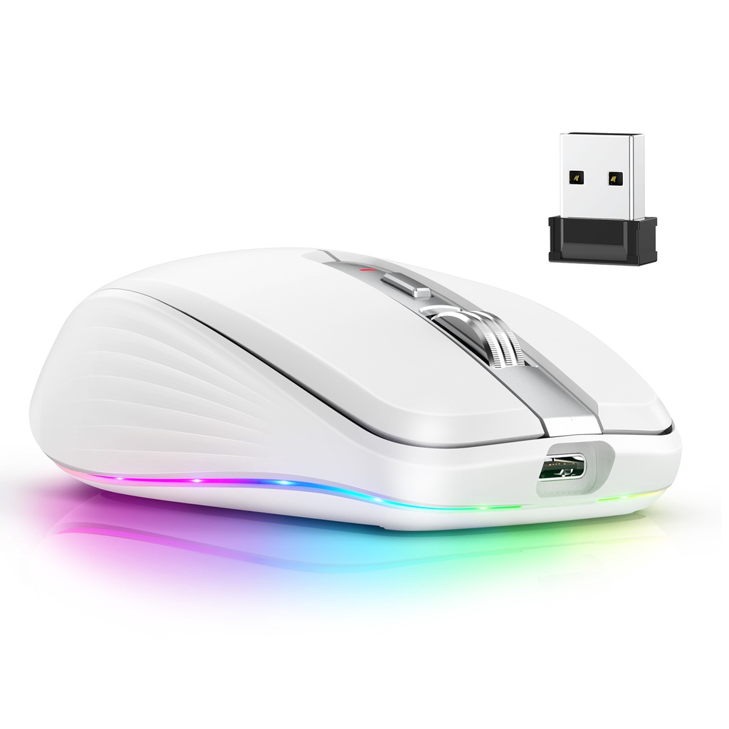 CHUỘT BLUETOOTH WIRELESS FMOUSE M303 THỜI TRANG - CHỐNG ỒN - PIN SẠC