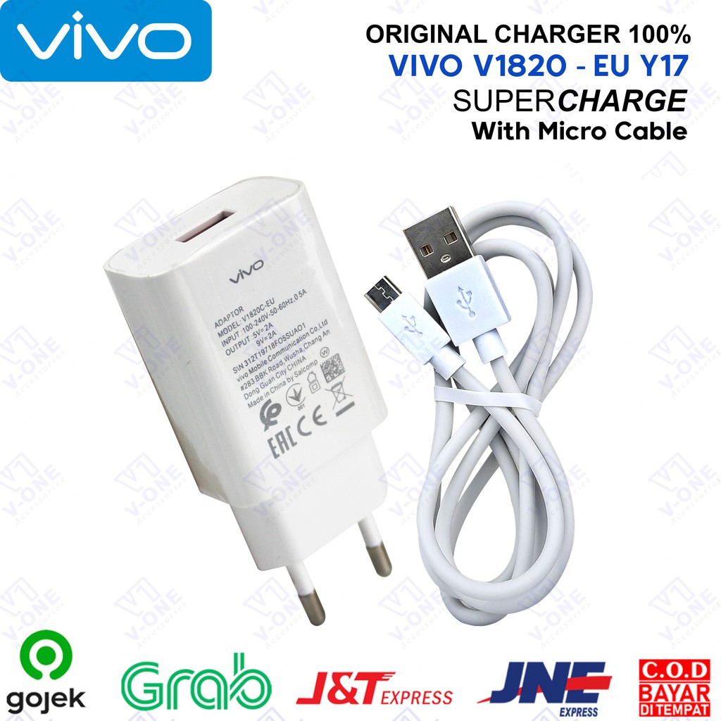 Củ Sạc Điện Thoại Vivo Y17 V1820d Eu 100% Chính Hãng Chất Lượng Cao