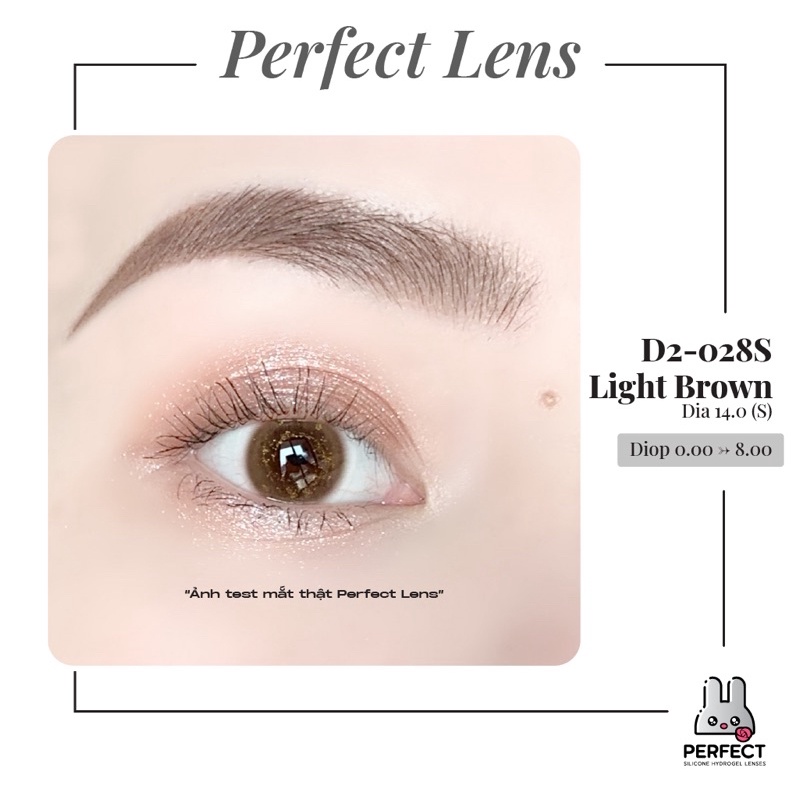 Lens Mắt , Kính Áp Tròng D2-028S LIGHT BROWN Có Độ Cận và Không Độ , DIA 14.0 ,Cho Mắt Nhạy Cảm Giá Sale